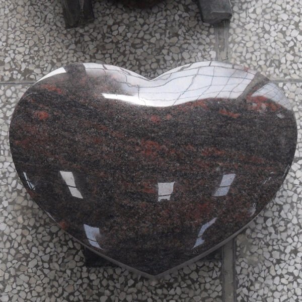 Granite Heart Shaped Grave Marker