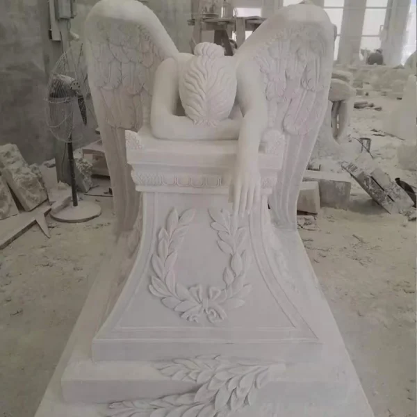 crying angel headstone for grave