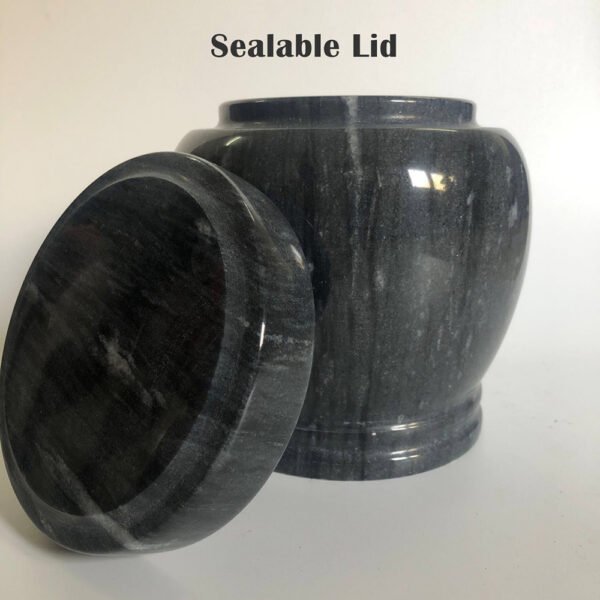 marble urn with sealable lid