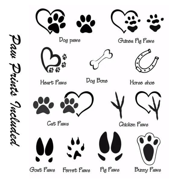 Pet paw print memorial