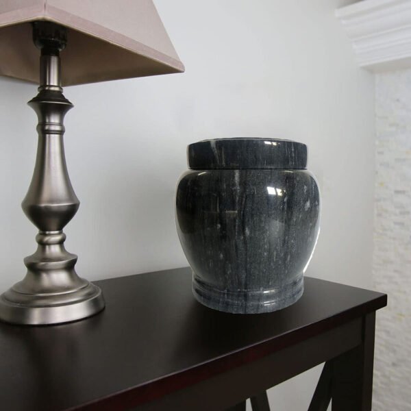 polished marble memorial urn for pet ashes