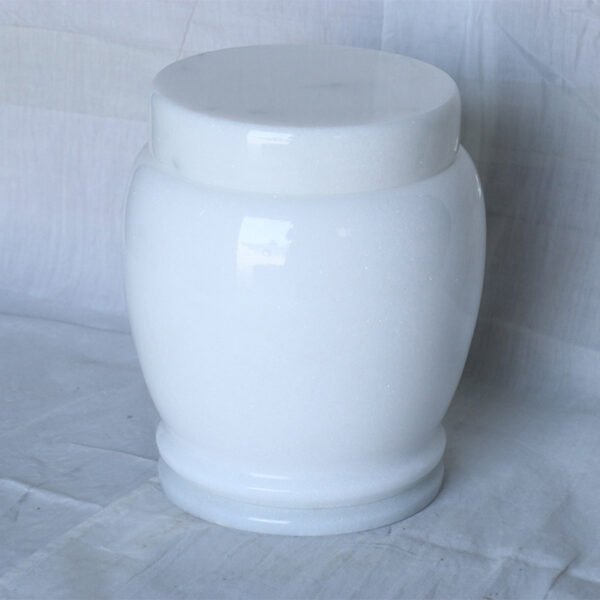 Pure White Marble Cremation Urn for Burial