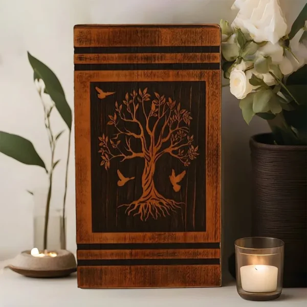 Solid Wood Cremation Urn for Funeral